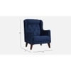 Ruby Solid Wood Accent Chair in Navy Blue Colour