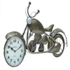 Craft Tree Metal Handpainted Silver Color Bike  Wall Clock