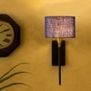 Devansh Metal Electric Wall Light in Black Colour with Blue Shade Count of 1 Light