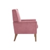 Leston Boucle Fabric Lounge Chair in Pink Colour