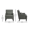 Lark Printed Human Canvas Fabric Lounge Chair in Green Colour