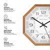 Structured Elegance Octagon Wooden Wall Clock