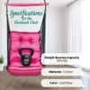 Swingzy Premium Hanging Swing Chair for Kids and Adults Pink
