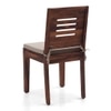 Capra Solid Wood Dining Chair in Teak Finish & Wheat Brown Colour - Set of 2