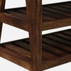 Lundeborg Solid Wood Shoe Rack with Seating in Walnut Brown finish
