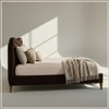 Elaris Curve Comfort King Size Bed Bed in velvet With Engineer Wood Frame & Hydraulic Storage