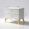Aurum Ridge Side Table in White  Colour