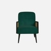 Haden Solid Wood Accent Chair in Dark Green Colour