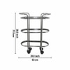 Metalsmith Metal Three Tier Serving Trolley Silver Finish