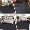 Black Solid Pet Yarn 5x7 Carpet