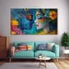 The Castle Decor Radha Krishna Wall Painting Wooden Framed 27x48 Inch (Style 9)