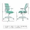 Wiwngas Mid Back Ergonomic Chair in Dark Green Colour