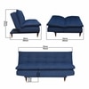 Della 3 Seater Sofa Cum Bed In Blue Colour