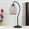 Multicolor Mosaic Glass Curvy Table lamp with Iron Base (EN21)
