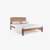 Yoho Solid Wood King Non Storage Bed in Brown Colour