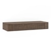 Toledo Solid Wood Wall Mounted Dresser In Danish Walnut Finish