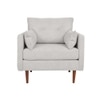 Arihana Boucle Fabric Arm Chair in White Colour