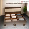 AIAN Darby Queen Size Hydraulic Storage Bed in Walnut Colour