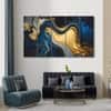 The Castle Decor Marble Abstract Wall Art Set of 5 Wooden Framed  Painting 27x48 Inch Style 1