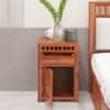 Vrinda Shesham Solid Wood 1 Door & 1 Drawer Bedside In Honeyoak Finish