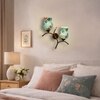 Devansh Metal Electric Wall Light in Gold Colour with Multi Shade Count of 2 Lights