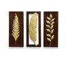 W-Sylas Abstract Metal Wall Decor in Gold Set of 3