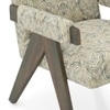 Chandigarh Lounge Chair in Rustic Green Damask Colour