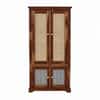 Akira Sheesham Wood Book Case Cum Crockery UnitIn Provincial Teak Finish