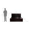 Machai Solid Wood Queen Size Drawer Storage Bed In Melamine Finish