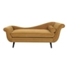 Kabera Velvet Chaise Launger in Yellow Colour