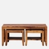 Dolce Rectangular Solid Wood Coffee Table In Walnut Finish