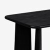 Serenzia Franz Solid Wood 6 Seater Dining Table in Black Finish