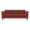Lewis 3 Seater Fabric Sofa In Dark Coral Colour
