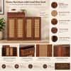 Danta Sheesham Wood  Shoerack  In Provincial Teak Finish with Rattan Door