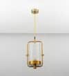 JUNIT Clear Glass and Brass Finish Metal Hanging Pendant Light
