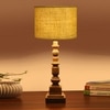 Devansh Yellow  Jute   Table Lamp With  Wood Natural Base (7X7X21.25 Inches)-17