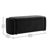 Risibol   Velvet 2 Seater Ottoman Bench with Storage  in Dark Grey Color