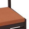 Kerry Dining Chairs Set Of 2 In Mahogany Finish With Burnt Orange Fabric Colour
