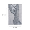 Handmade Wool Silk Area Rug Modern Wave Grey 10 x 14 Feet Carpet