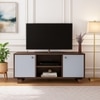 Enigneed Wood 55 Inch TV Unit in Columbian Walnut Finish