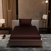Stoa Paris 300TC UltrSatin Single Bedsheet Set Satin Single Hot Chocolate