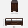 Sheesham Wood TV Unit in Scratch Resistant Provincial Teak Finish for TVs up to 65 Inches