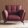 Vetra 1 Seater Leather Sofa In Wine