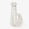 Fior Marble Side Table in White Colour