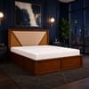 Shilp Solid Wood Comfort Queen Bed Box Storage Provincial Teak Finish Mattress 60 x 78 Inches