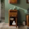 Gape Solid Wood One Drawer On Door Cabinet In Provincial Teak Finish