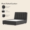 Bornholm Engineered Wood Queen Size Bed With Drawer Storage (Urban Grey Finish)