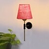 Devansh Metal Electric Wall Light in Black Colour with Pink Shade Count of 1 Light