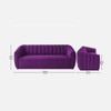 Rosa Fabric Sofa (Purple)
