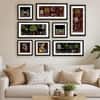 The Castle Decor Traditional Warli Art Wall Painting Set of 8 Design 2